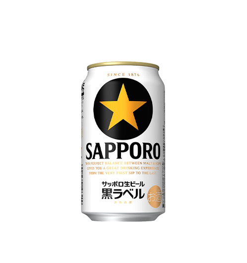 Sapporo 生啤酒 黑標 350ml (6罐/手)