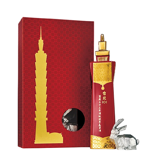 台北101紀念酒 限量珍藏 雕塑大師朱銘 瑞兔招福 禮盒組